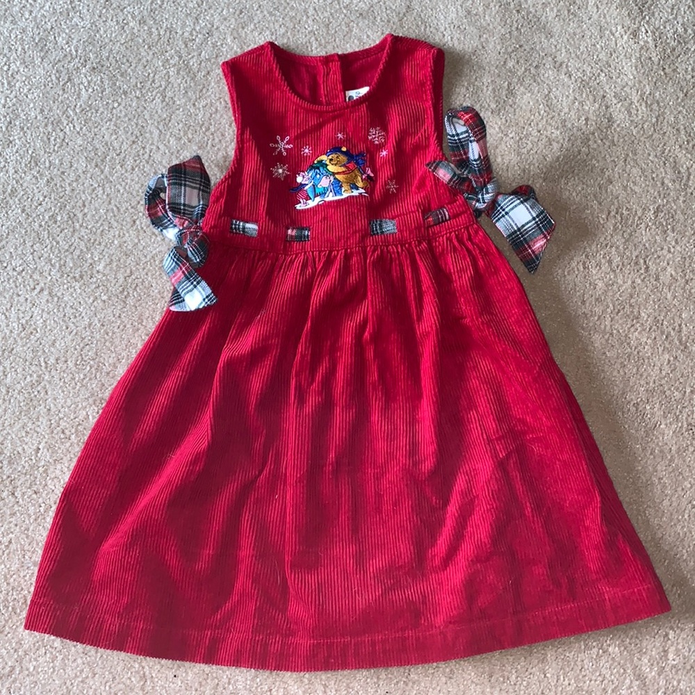 The Disney Catalog Pooh Bear Christmas Dress-for girls